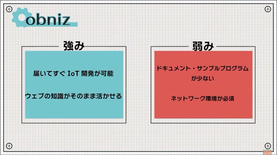 obnizの強み弱み